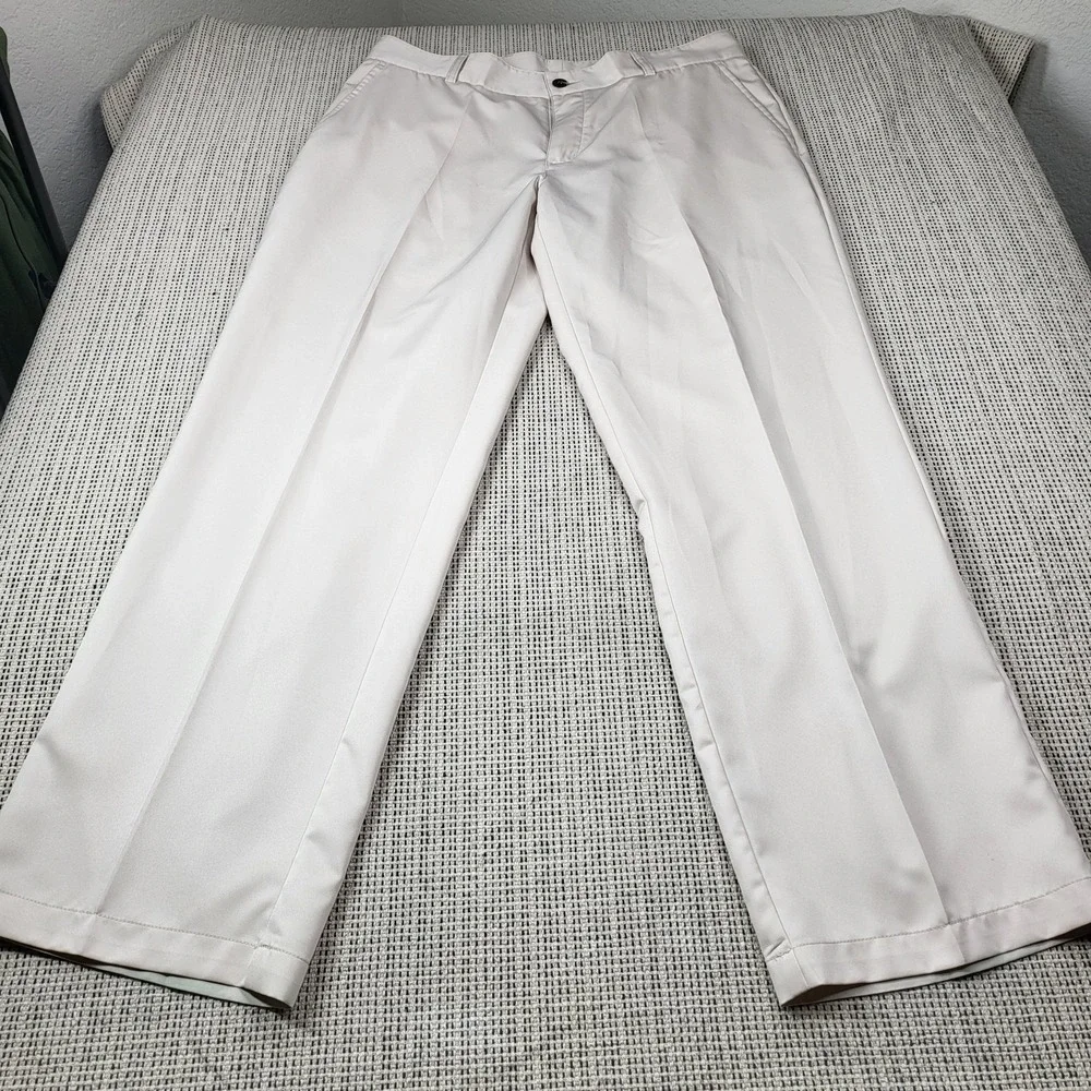 Adidas Climalite Pants Mens 34x30 Beige Golf Lightweight Performance‎ Khakis